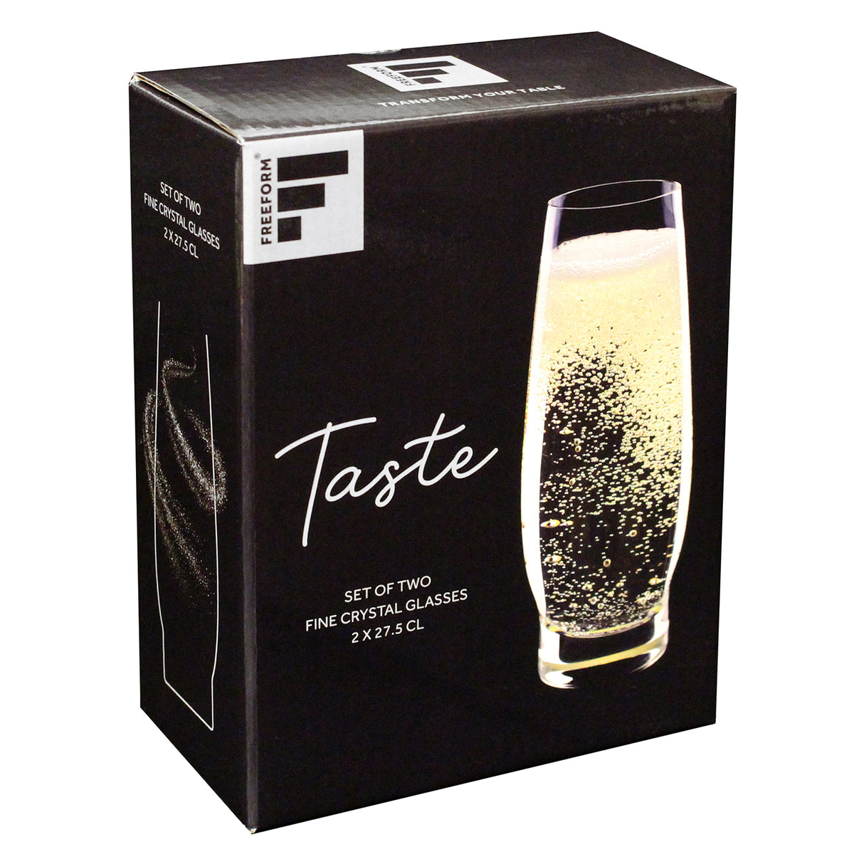 FREEFORM | Sekt-Glas, 2er-Set, klar, 2 x 275 ml