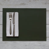 Platzset DUO rechteckig, Olive/Elfenbein
