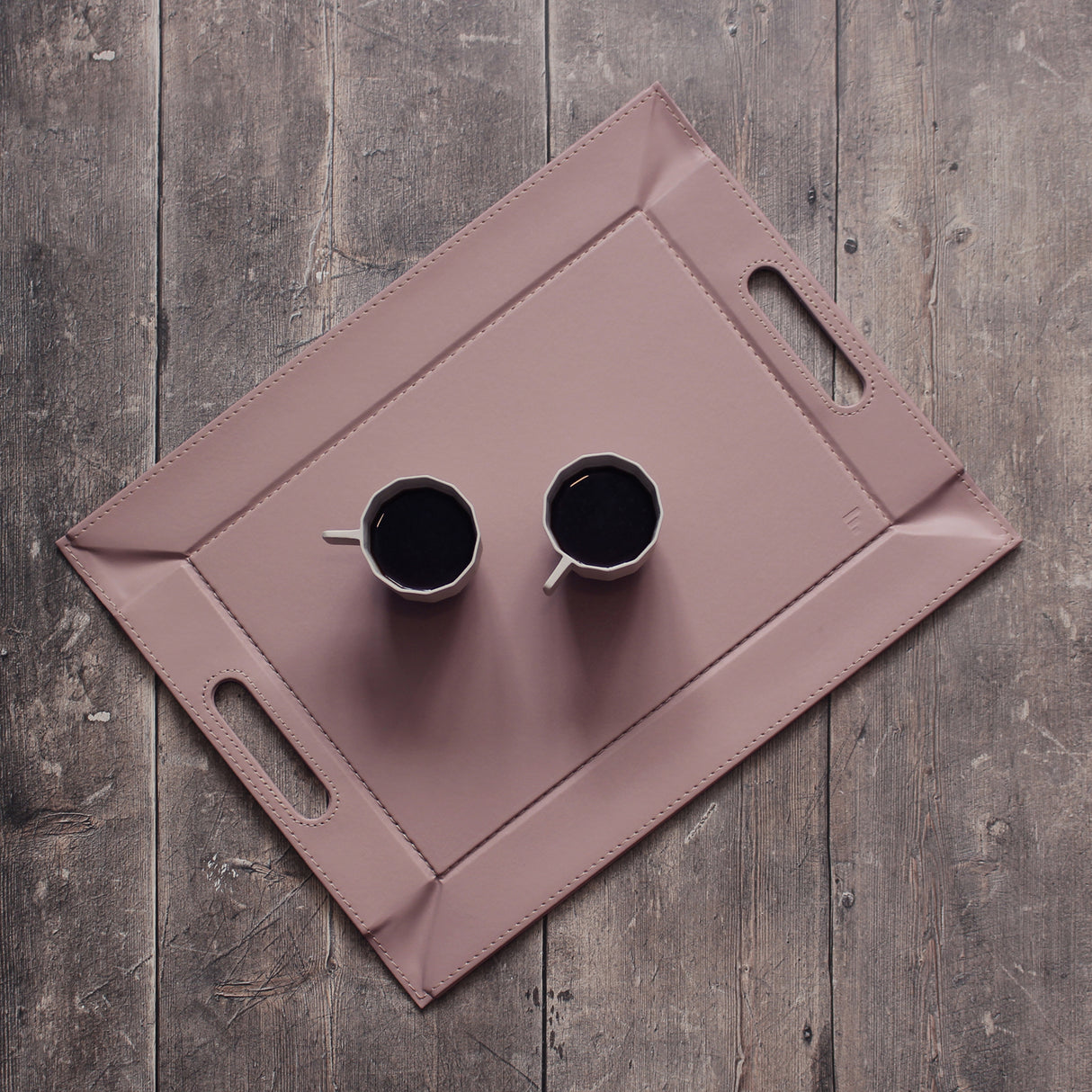 Wendetablett | 2in1 Tablett & Tischset DUO, Altrosa/Stein, klein
