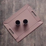 Wendetablett | 2in1 Tablett & Tischset DUO, Altrosa/Stein, klein