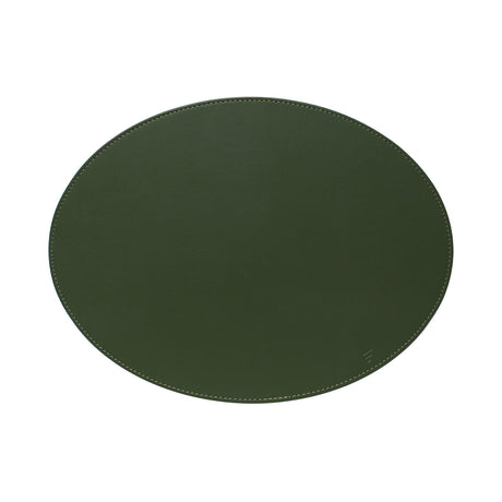 Platzset DUO, oval, Olivegrün/Elfenbein