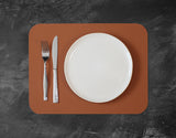 Tischset Flexi, Cognac/Schwarz, 2er Set