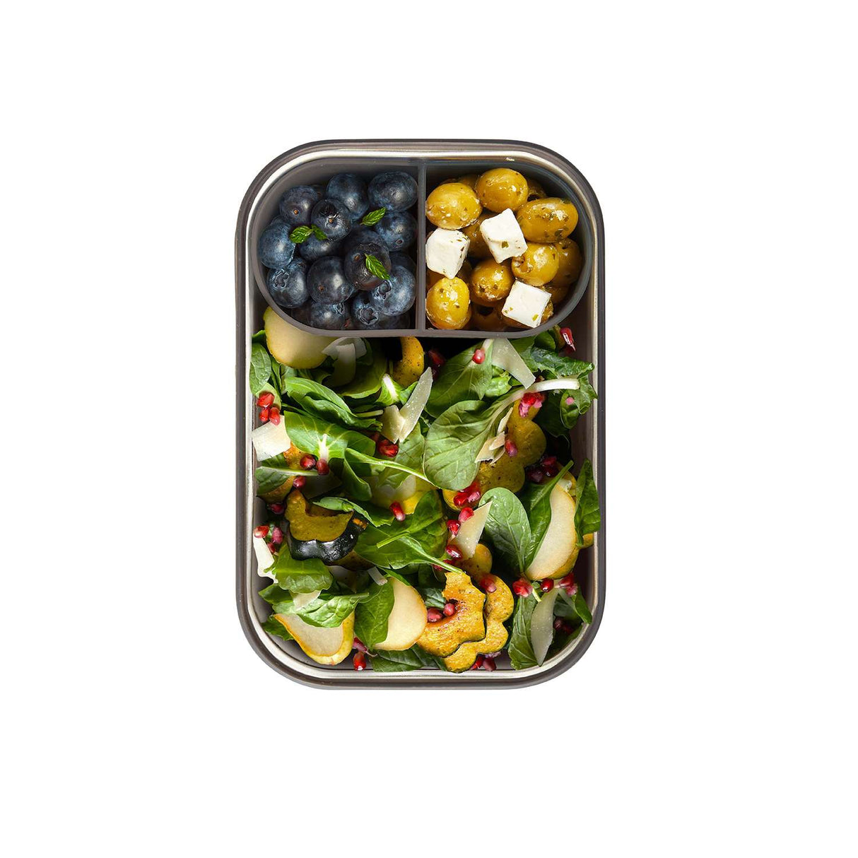 Brotdose Edelstahl, orange, 1250 ml