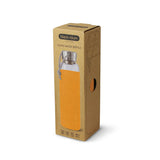 Glas-Wasserflasche, Orange, 600 ml