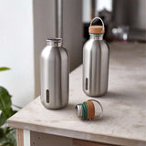 Trinkflasche, edelstahl, 600 ml
