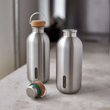 Trinkflasche, edelstahl, 600 ml