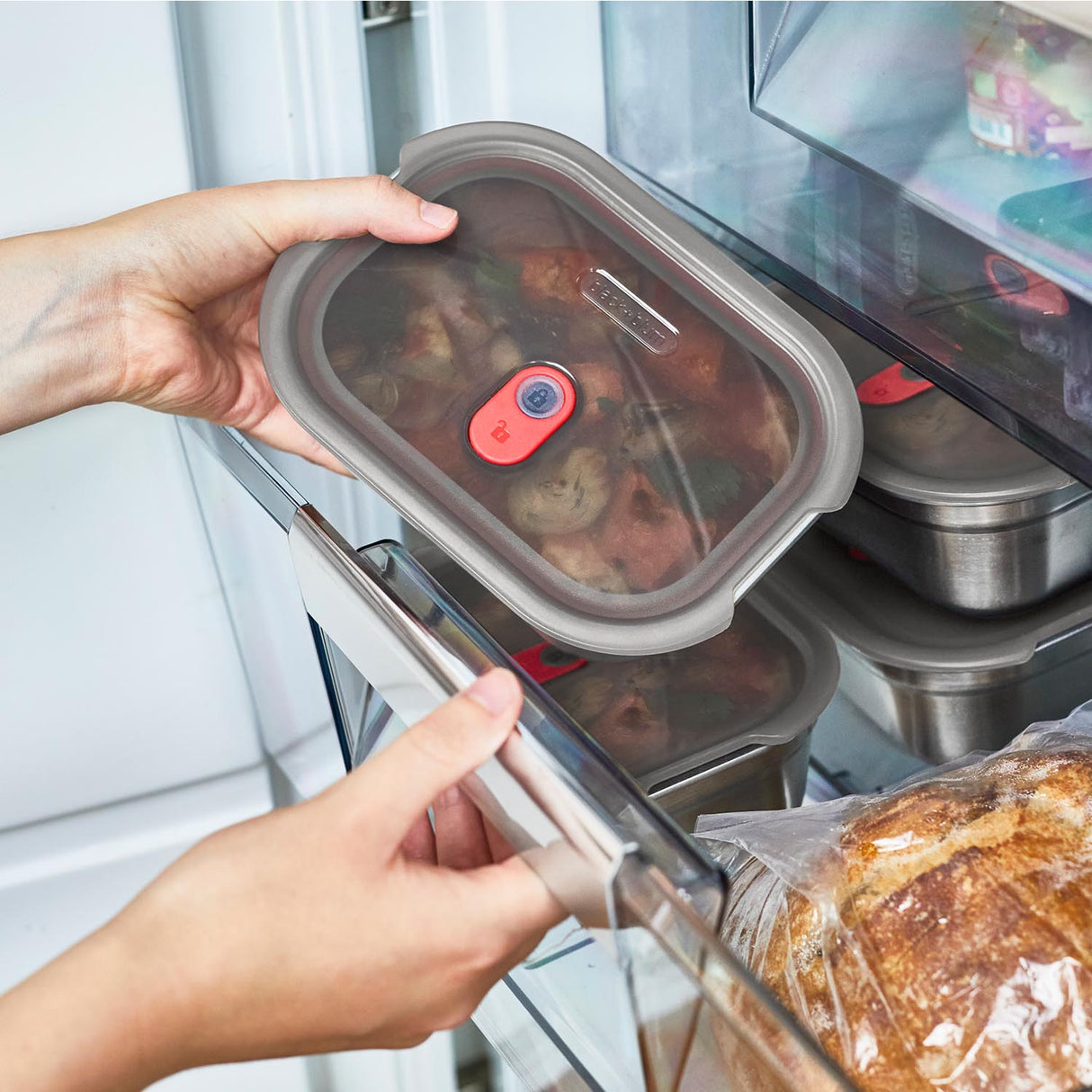 Multifunktions-Box aus Edelstahl, 1,1 L