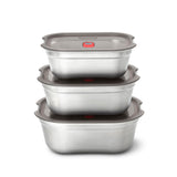 Multifunktions-Boxen-Set aus Edelstahl, 600ml + 900ml + 1200ml