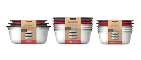 Edelstahl Frischhaltedose, 3er SET, rechteckig