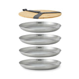 Camping Set aus Edelstahl, 4-teilig