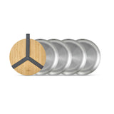 Camping Set aus Edelstahl, 4-teilig