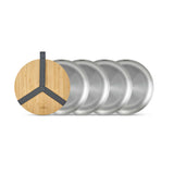 Camping Set aus Edelstahl, 4-teilig