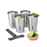 Camping Set aus Edelstahl, 4-teilig
