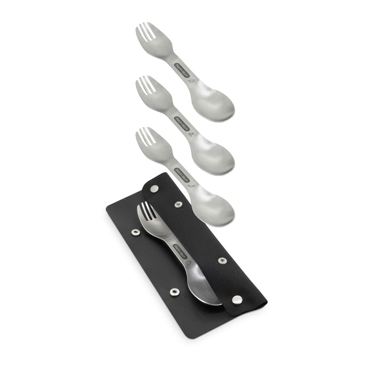 Camping Set aus Edelstahl, 4-teilig