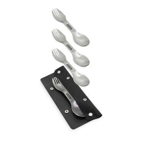 Camping Set aus Edelstahl, 4-teilig