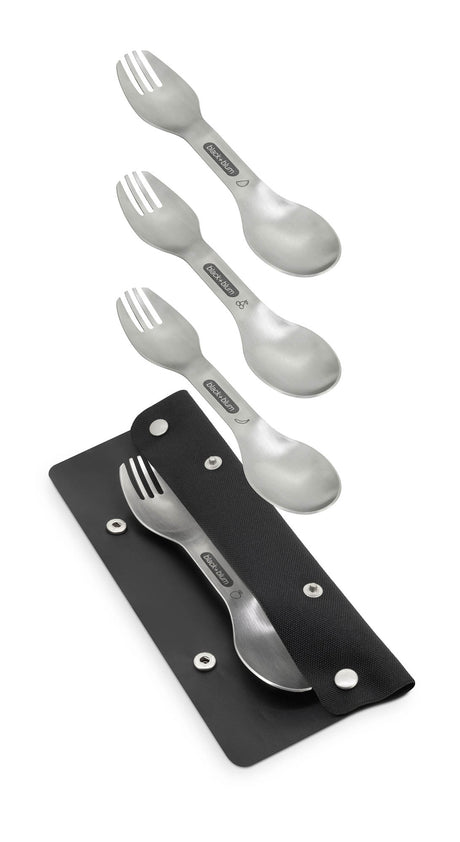 Camping Set aus Edelstahl, 4-teilig