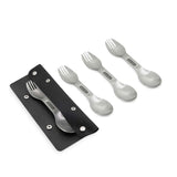 Camping Set aus Edelstahl, 4-teilig