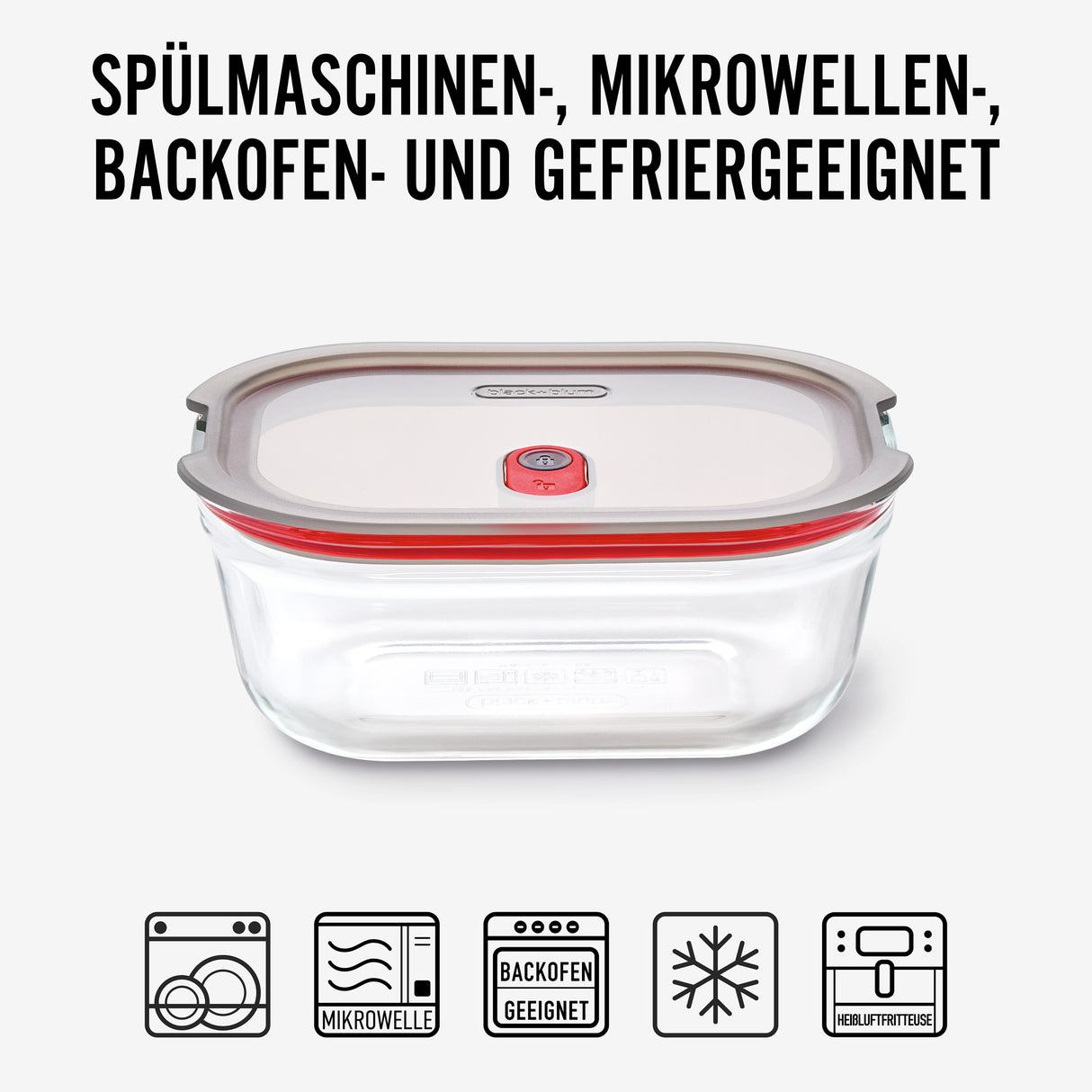 BLACK+BLUM | Multifunktionsdose aus Glas, 5er Set