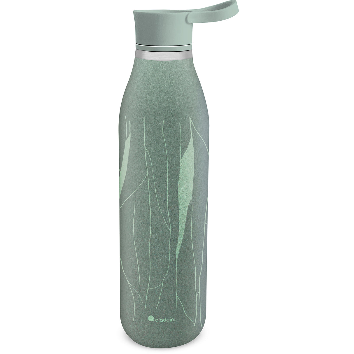 CityLoop Isolierflasche, 0,6L, Salbei-Grün + Print