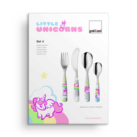 Kleine Einhörner - Kinderbesteck Set, 4-teilig