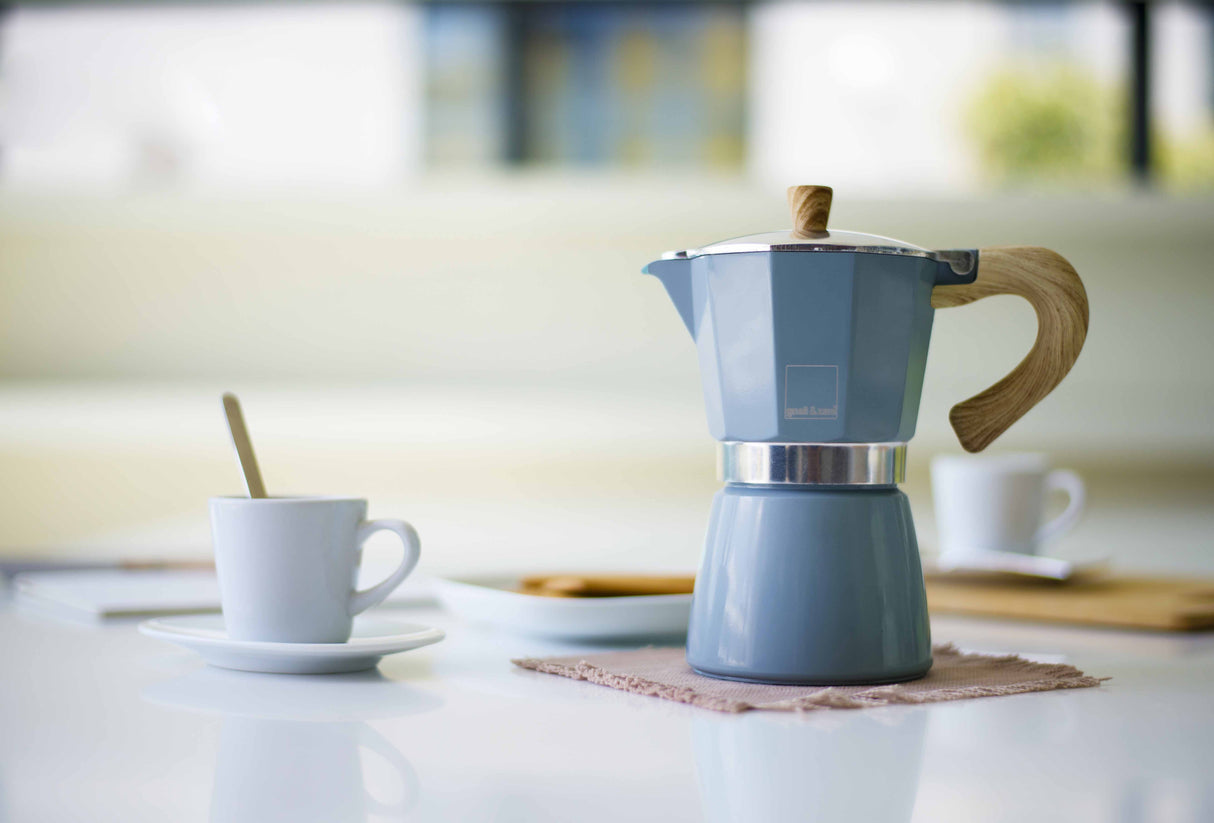 Espressokocher VENEZIA, 3 Tassen, denim blau