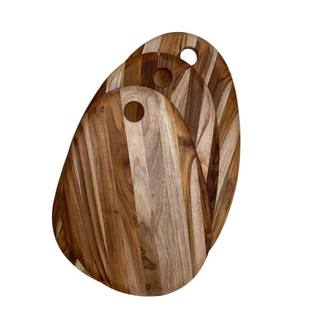 Teakholz-Schneidbrett, ELEGANT, oval
