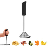Kartoffelstampfer SMOOD, mit Feder-Pürier-Kopf, Schwarz