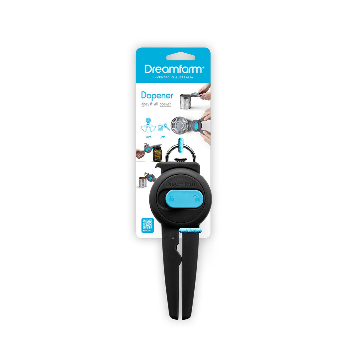 Dosenöffner DOPENER, 4in1, schwarz