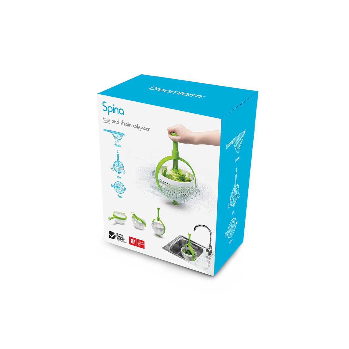 Salatschleuder SPINA, 2in1, 3,4 Liter