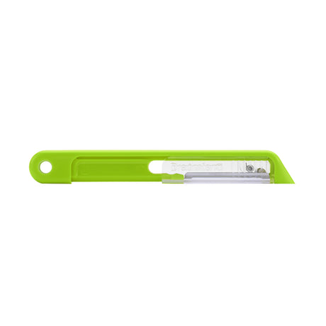 Green DREAMFARM Y-Schäler SHARPLE vegetable peeler with ergonomic handle for efficient peeling.