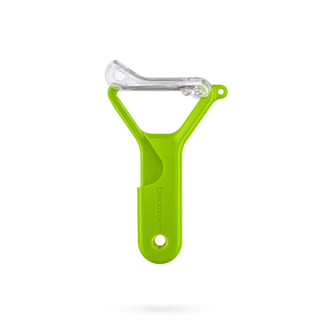 DREAMFARM Schäler Sharple in black, a handheld kitchen tool with a sleek black handle and sharp blade for peeling fruits and vegetables.