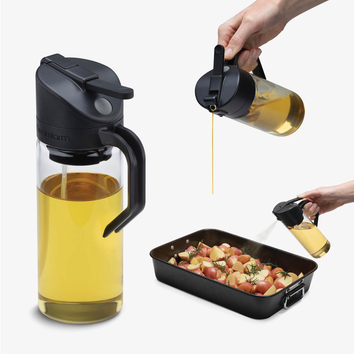 Ölflasche mit Sprüher OILEROO