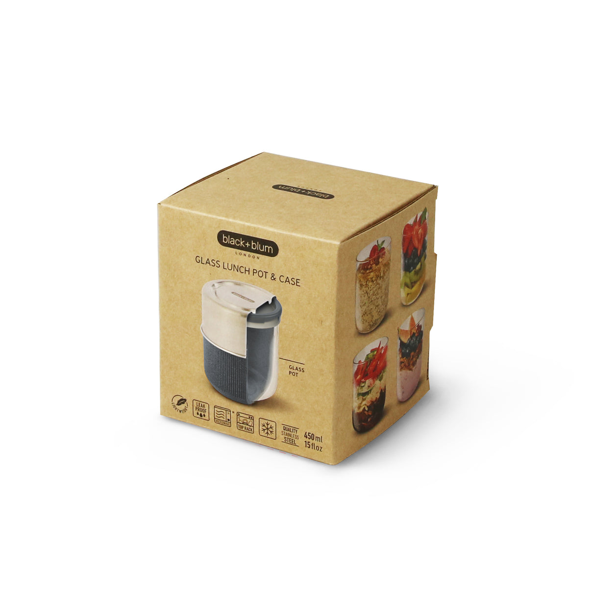 Lunchschale aus Glas, Schiefer