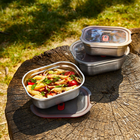 Edelstahl Frischhaltedose, rechteckig, 900 ml