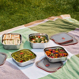 Edelstahl Frischhaltedose, quadratisch