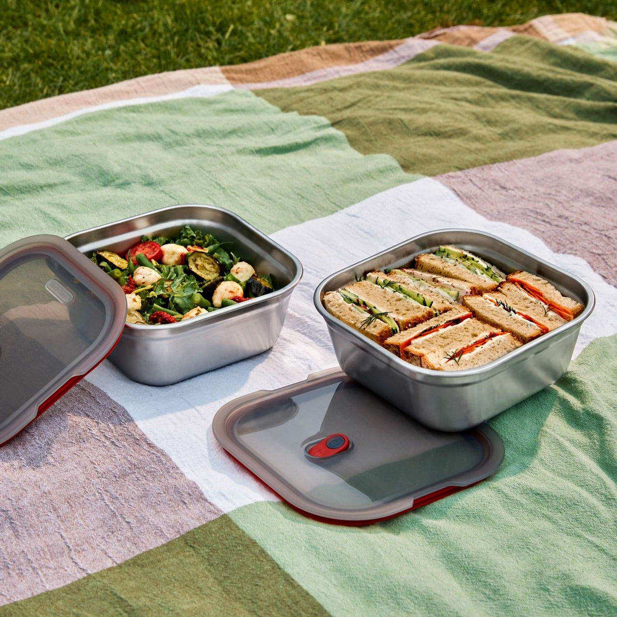 Edelstahl Frischhaltedose, quadratisch