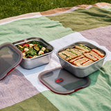 Edelstahl Frischhaltedose, quadratisch