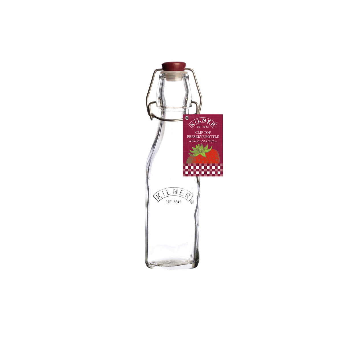 Einkochflasche mit Bügelverschluss, quadratisch, in 3 Größen
