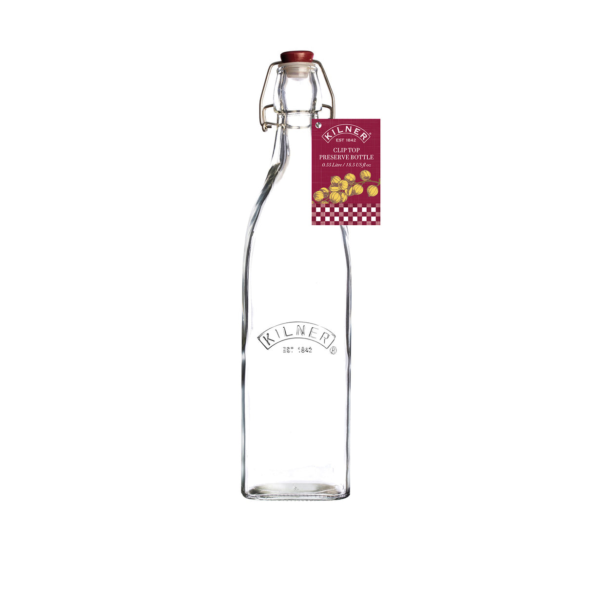 Einkochflasche mit Bügelverschluss, quadratisch, in 3 Größen