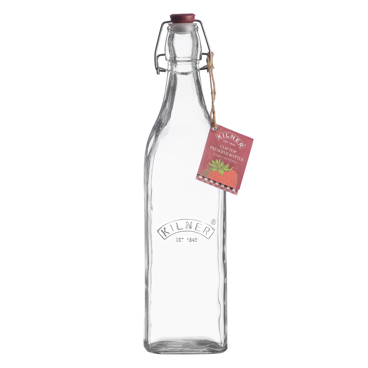 Einkochflasche mit Bügelverschluss, quadratisch, in 3 Größen