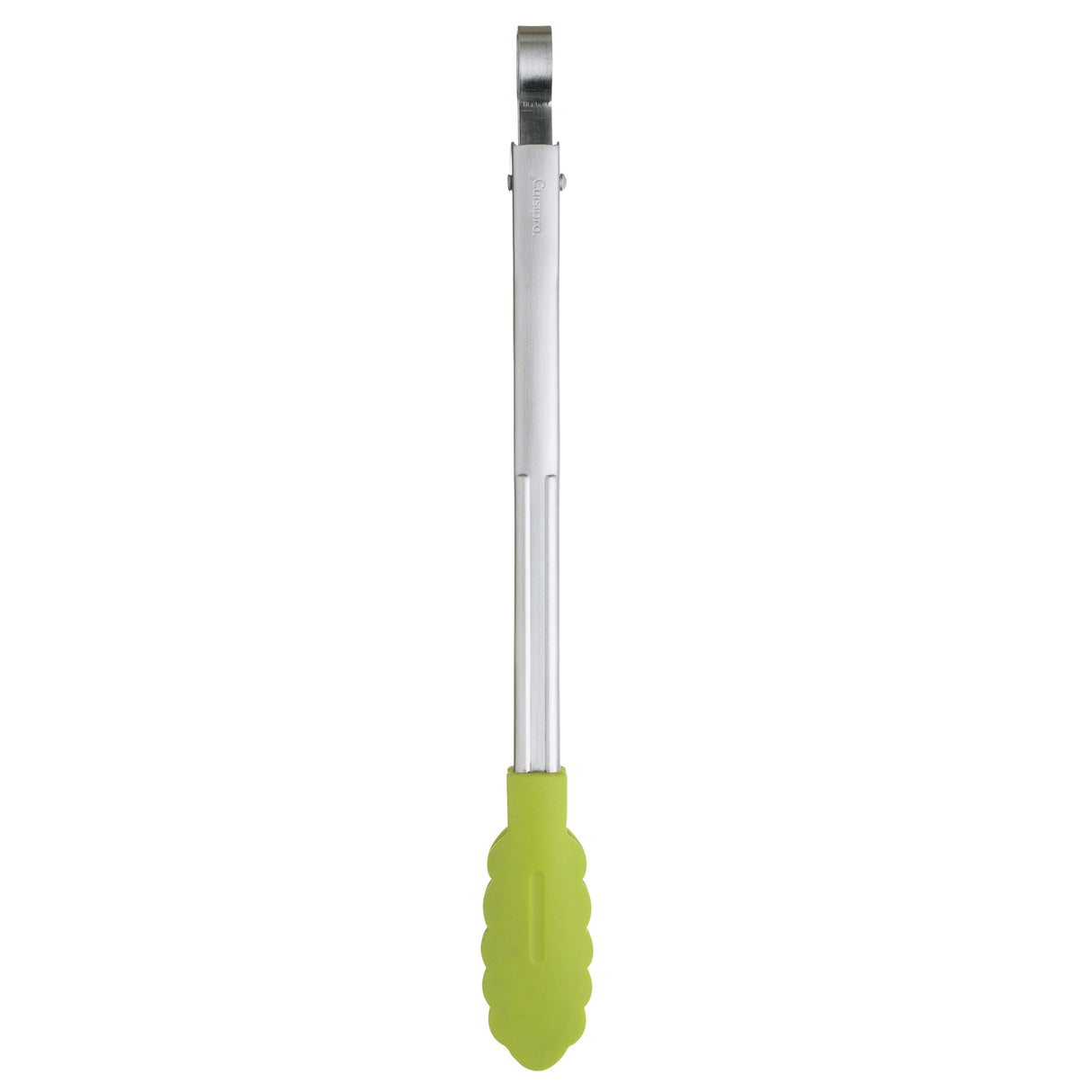 Edelstahl-Küchenzange mit Antihaft-Silikonenden, grün, Länge: 24 cm