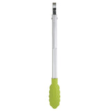 Edelstahl-Küchenzange mit Antihaft-Silikonenden, grün, Länge: 24 cm