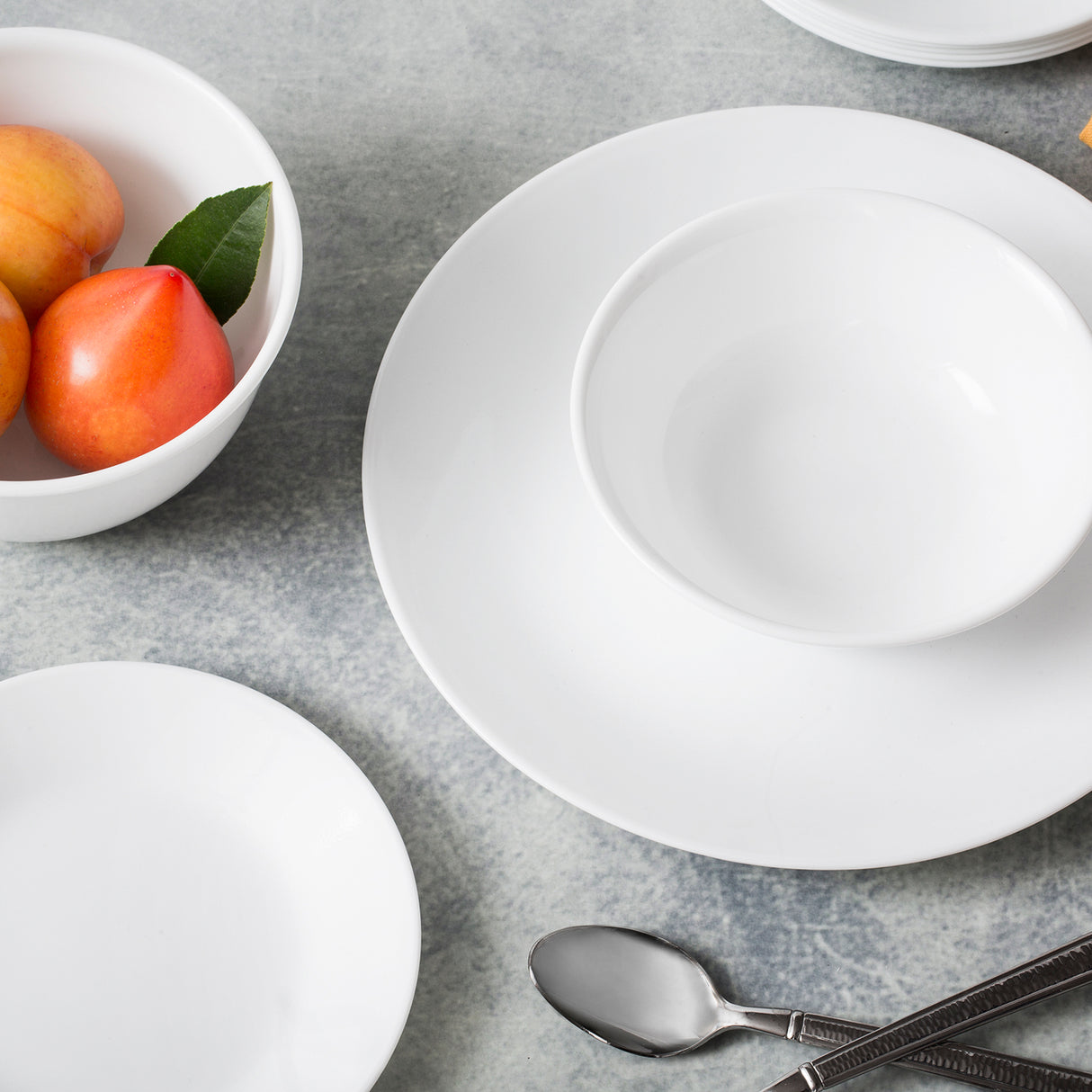 Winter Frost Linen Weave Serviceset, 12-teilig