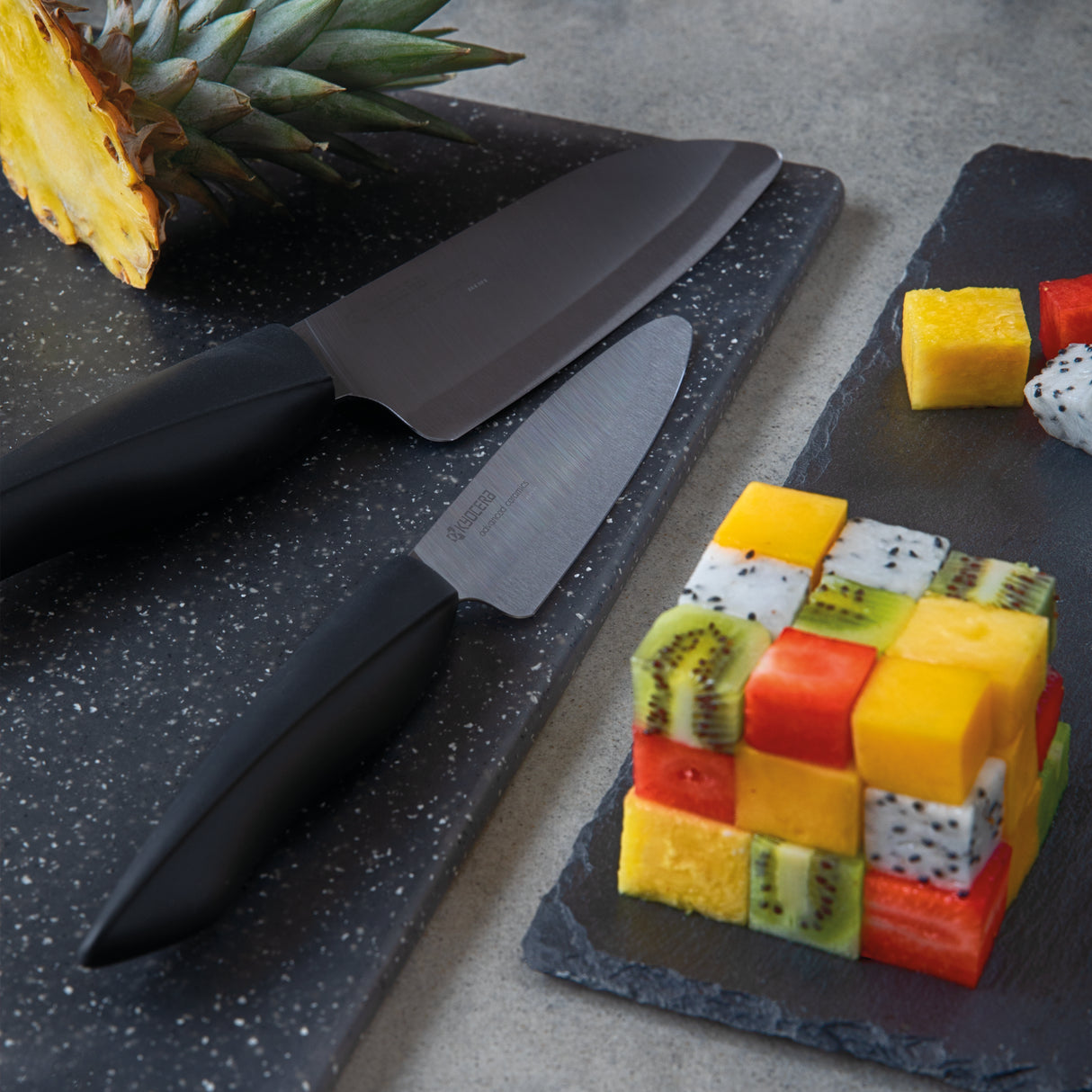 SHIN Geschenkset - Obst-und Gemüsemeser (11cm) & Santokumessser (16 cm) im Set