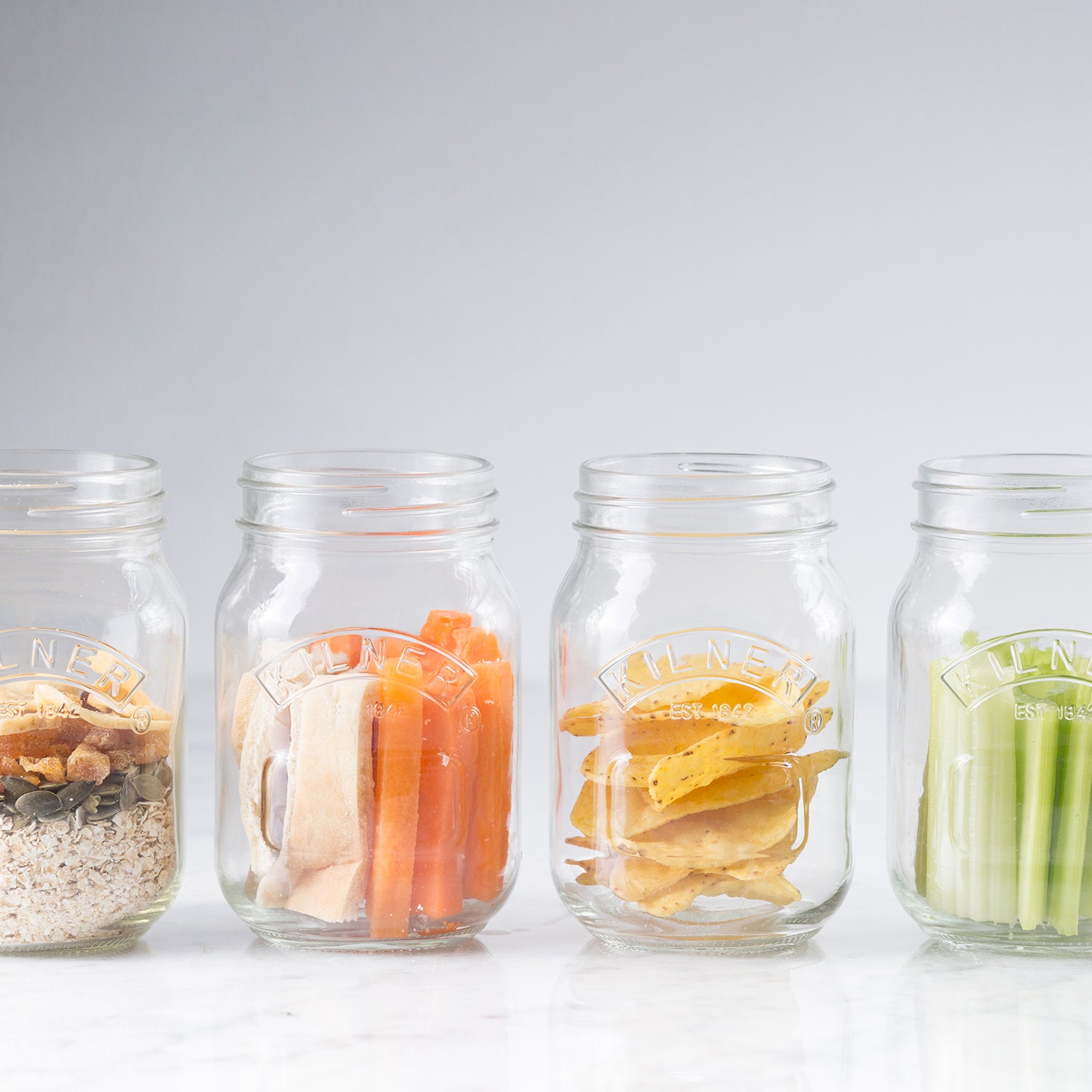 KILNER | Snack-To-Go Glas mit Liter 0.5 – Behälter, A-fine