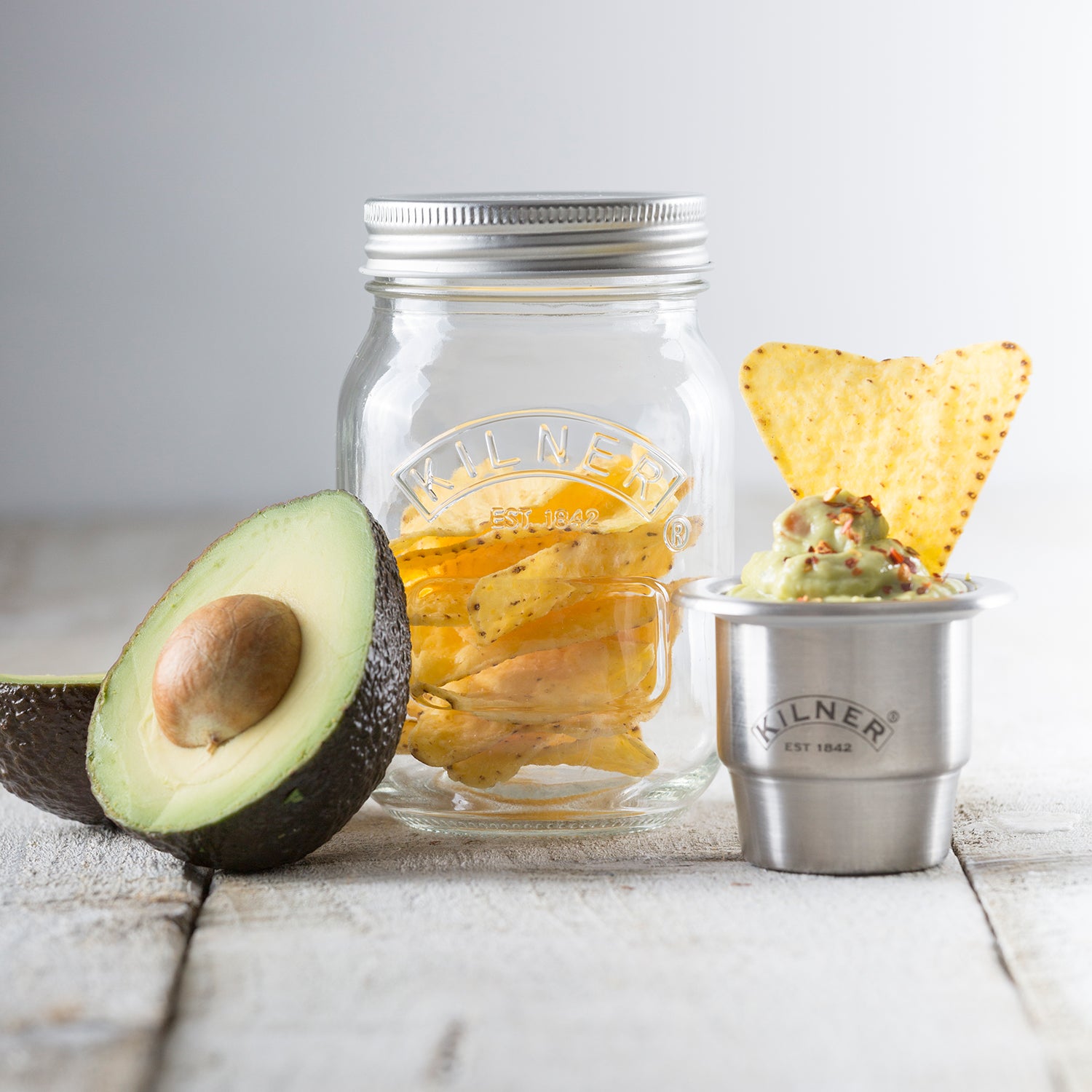 KILNER | Snack-To-Go Glas mit Behälter, 0.5 Liter – A-fine