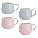Geprägte Tasse wabenförmig, 350 ml, in 2 Farben