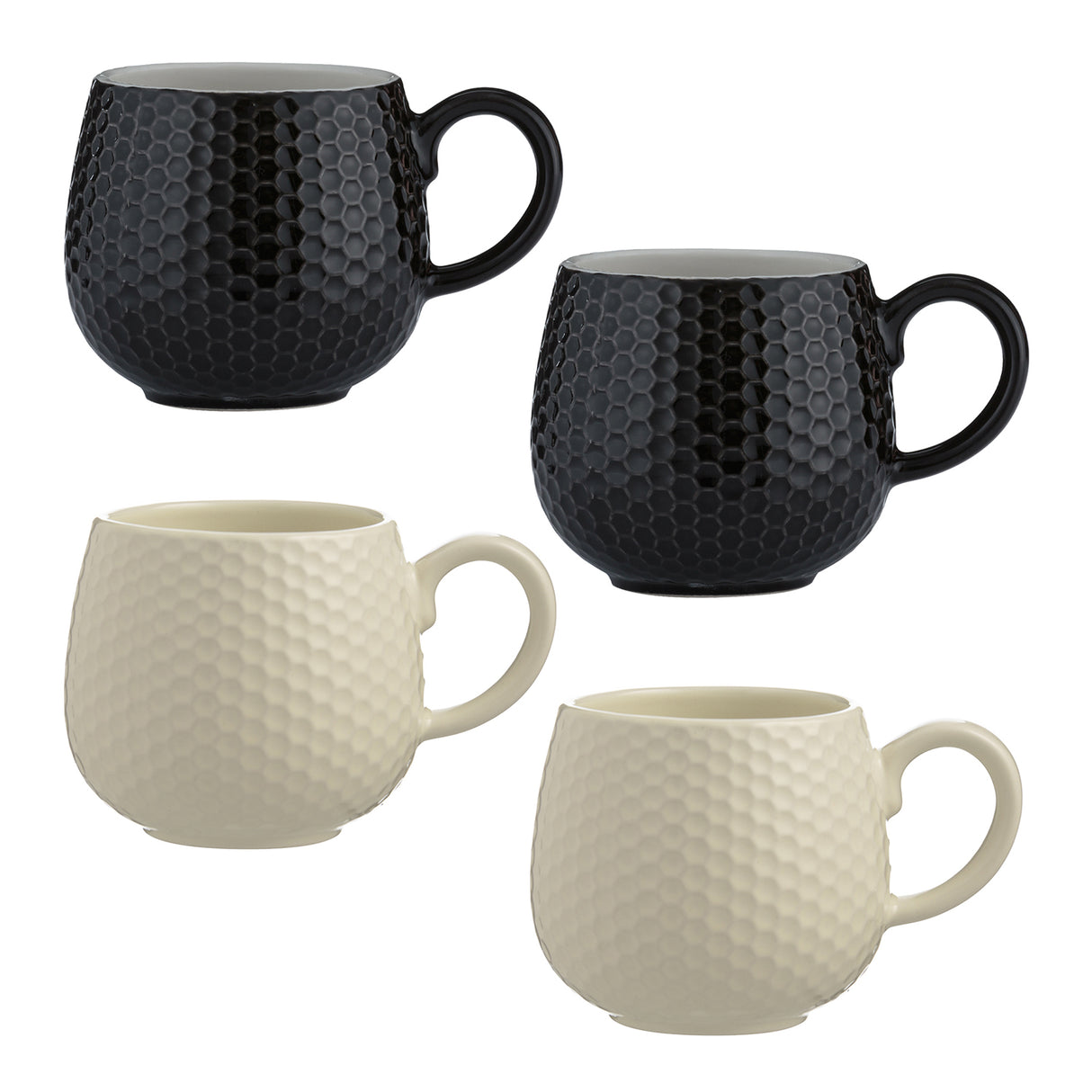 Geprägte Tasse wabenförmig, 350 ml, in 2 Farben