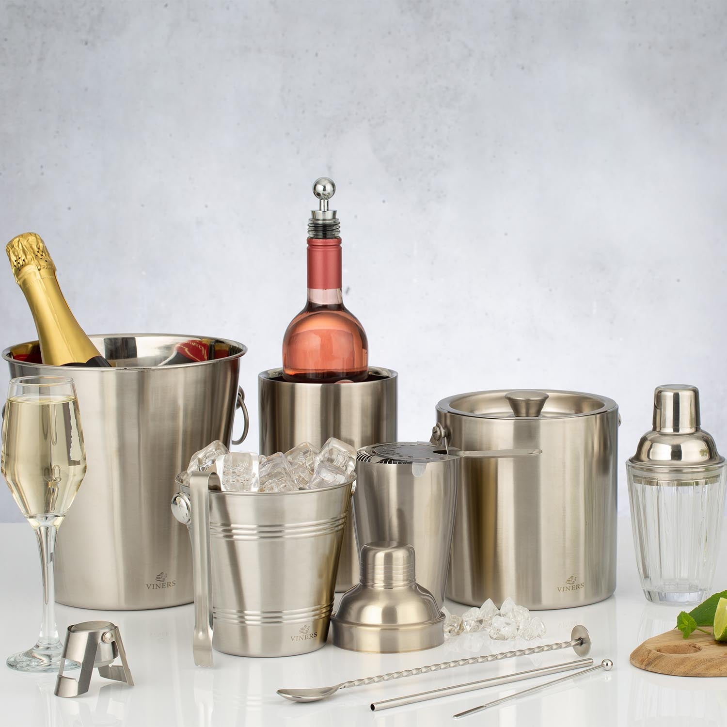 Champagnerkübel Silber 4 Liter