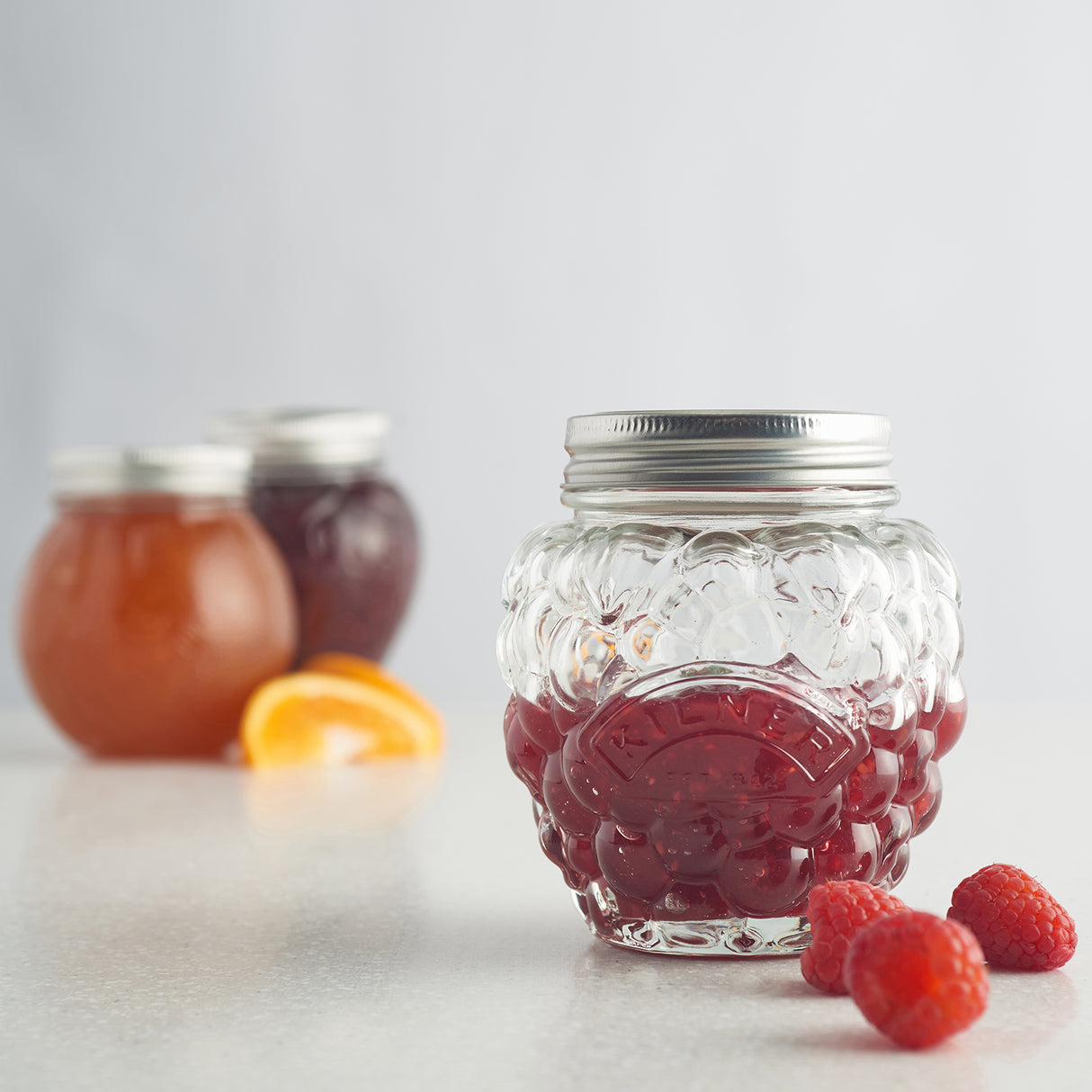 Einmachglas Früchtchen, 400 ML, in 3 Obstformen